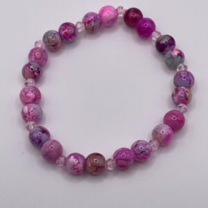 L bead bracelet - Mixed pink color