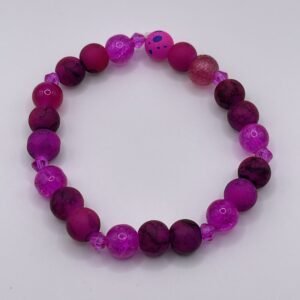 M bead bracelet - Mixed pink color