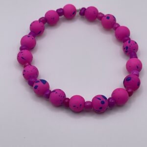 M bead bracelet - Mixed pink color