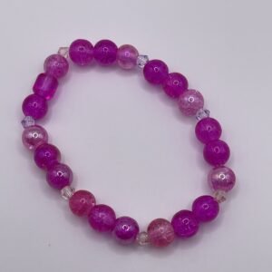 M bead bracelet - Mixed pink color