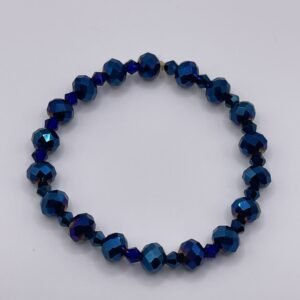M bead bracelet - Sapphire color