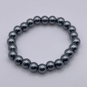 S bead bracelet - Grey color